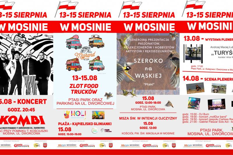 Wydarzenie: 13-15 Sierpnia w Mosinie, Kiedy? 2021-08-15 15:00, Gdzie? ul. Dworcowa